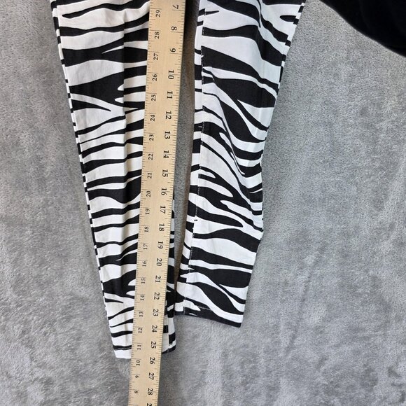 We The Free Skinny Jeans Womens 26 White Zebra Animal Print Stretch Denim Pants - Picture 8 of 11
